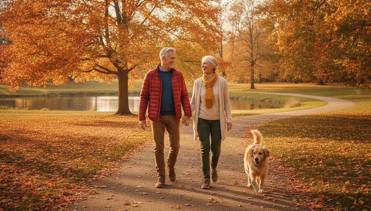 Couple de seniors actifs profitant de la retraite