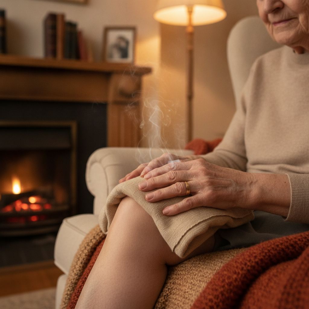 compresse chaude genou arthrose soulagement naturel