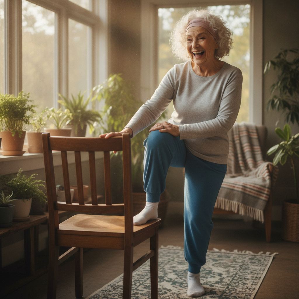 exercices doux soulager arthrose genou senior