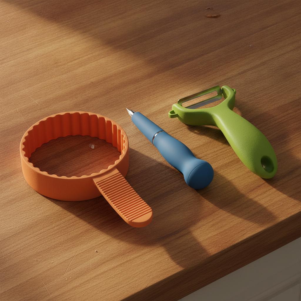 Ustensiles ergonomiques à large prise pour soulager le pouce